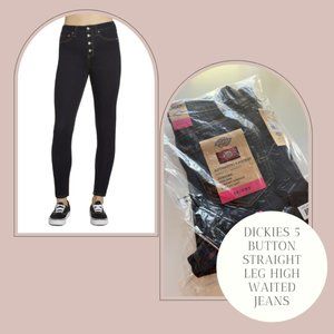Dickies 5 Button High Rise Skinny Jean Size 9/29 Brand New